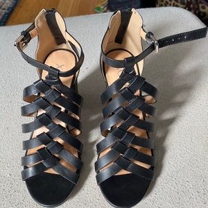 XOXO Sandals.  Black size 7.5.  Never used.  Brand New Condition